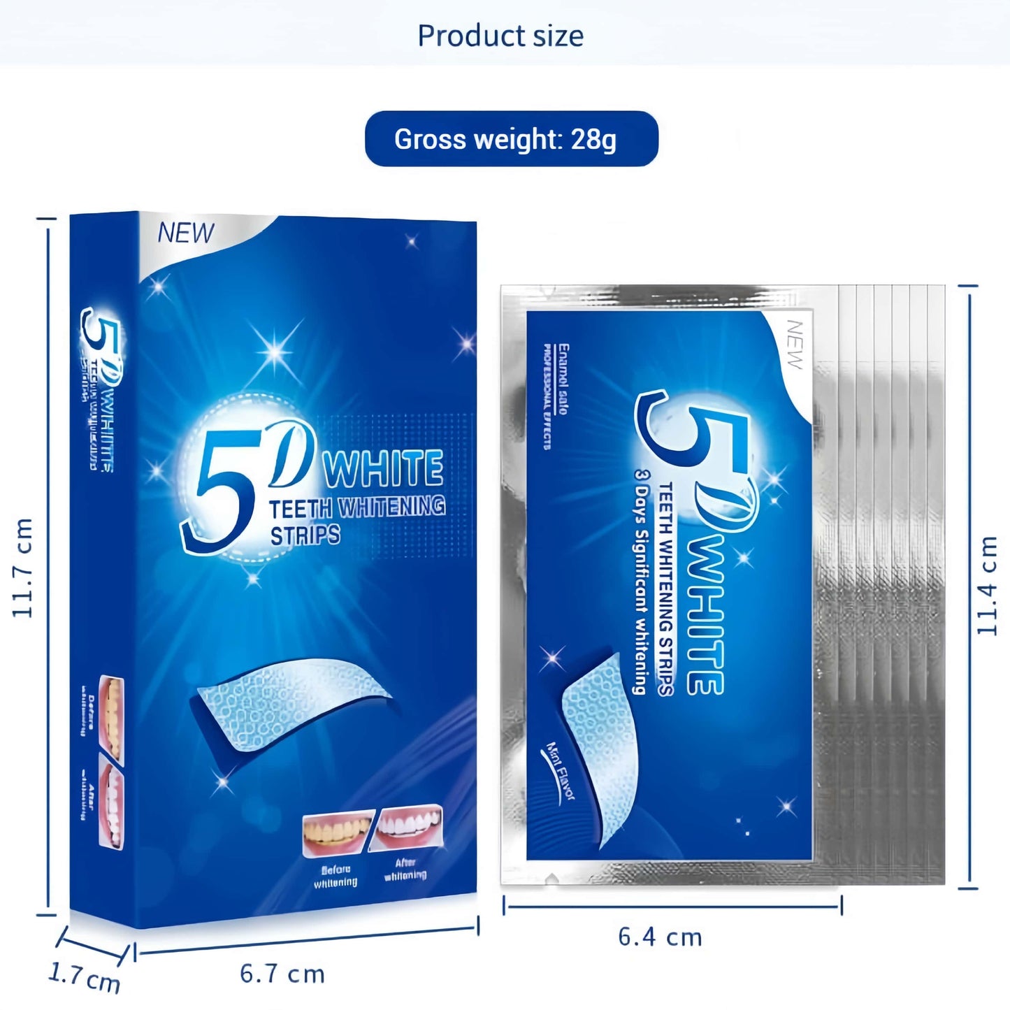 Orateeth Whitening Strips Blue Packaging