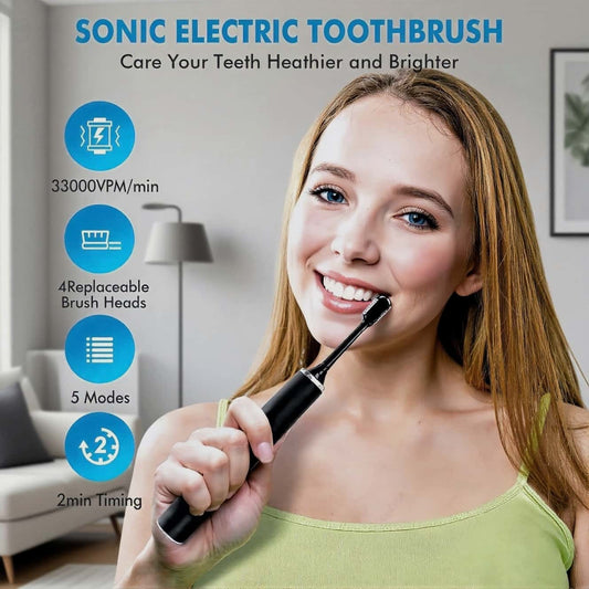 Orateeth User Using Sonic Toothbrush
