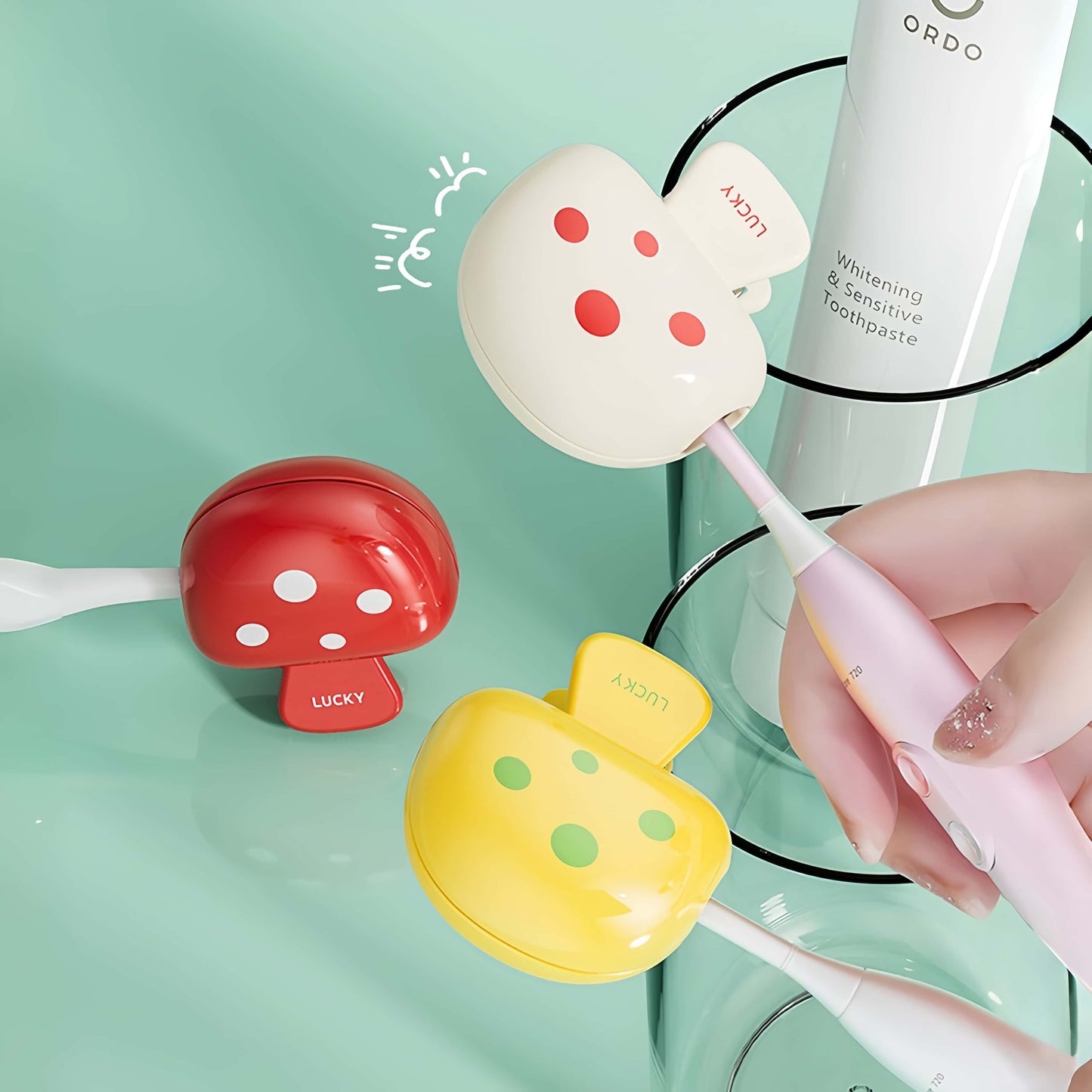 Orateeth Mushroom-shaped Toothbrush Cap Cute