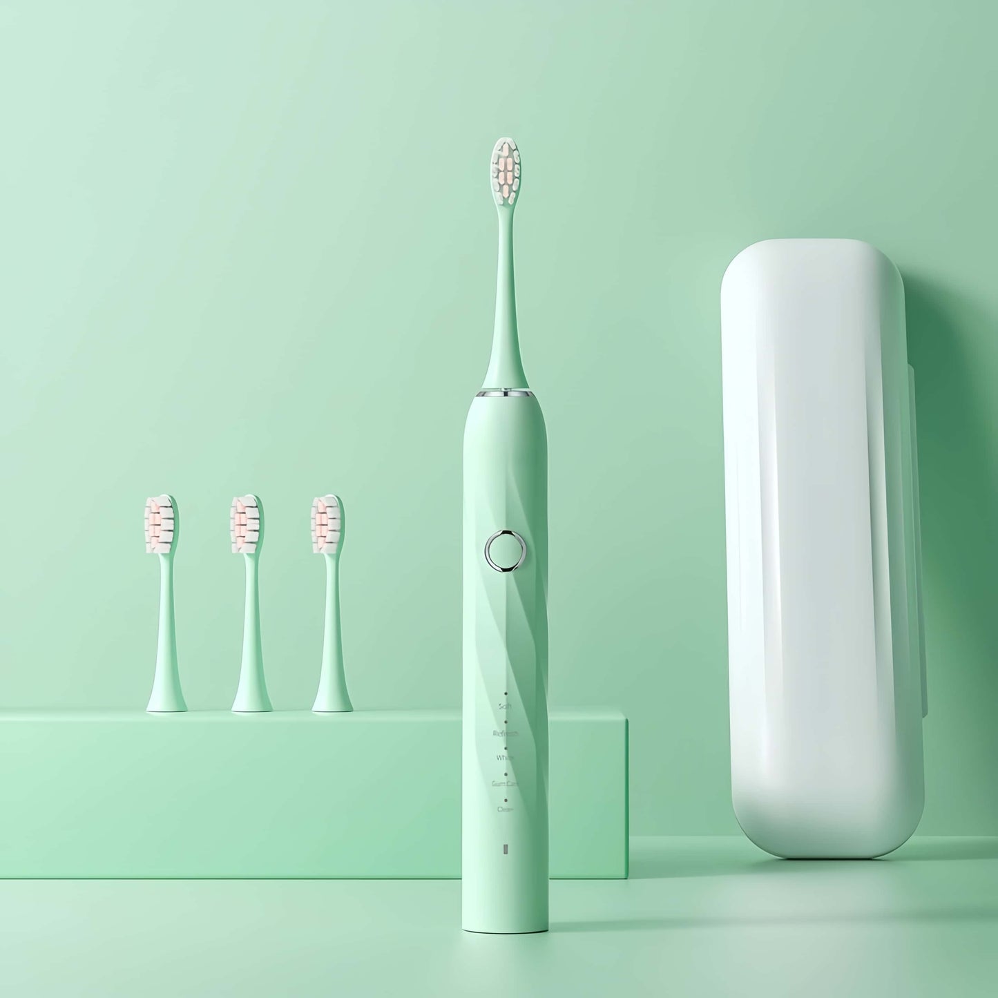 Orateeth green toothbrush set with case