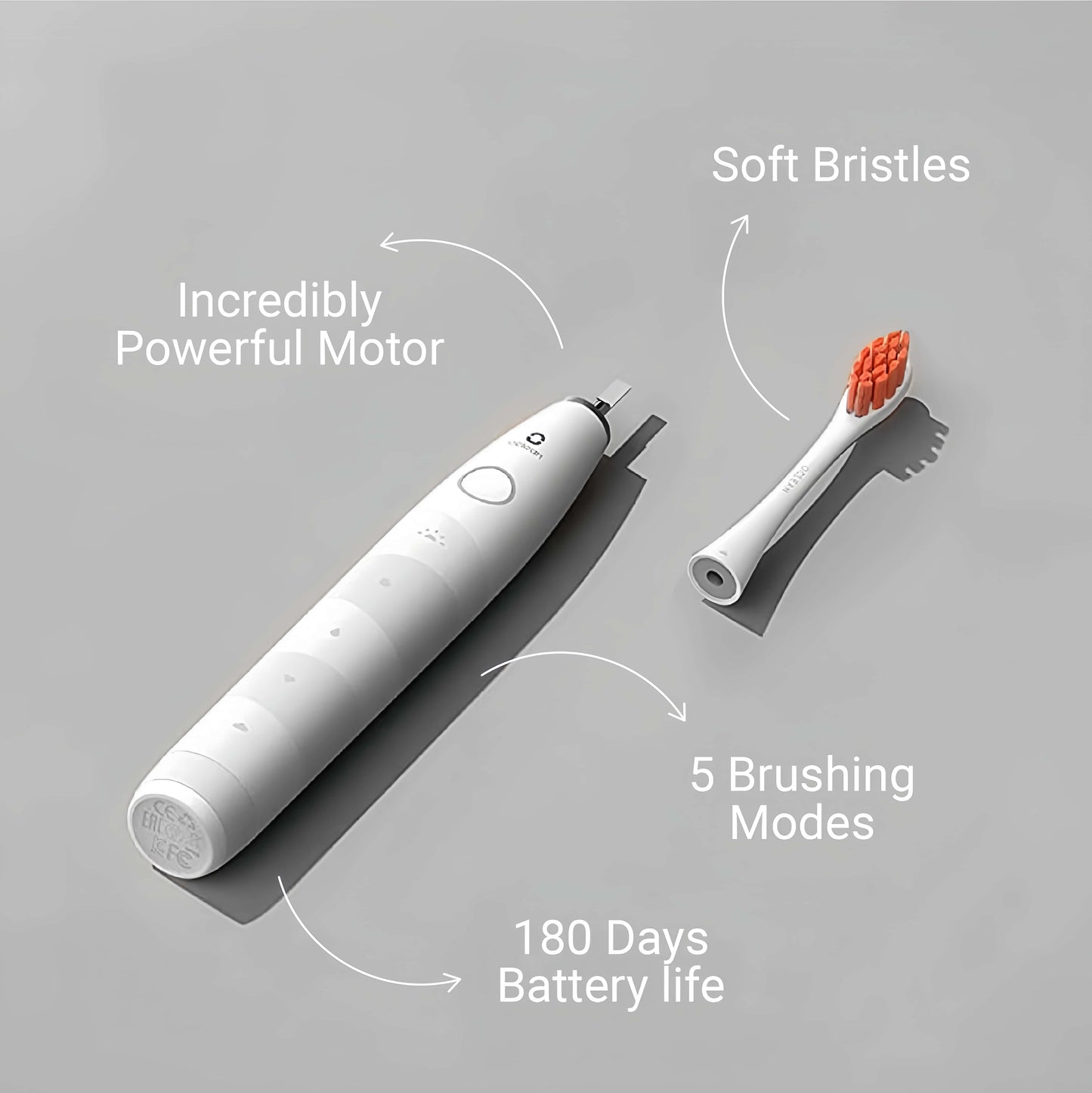 Orateeth Flow Toothbrush Head Detail