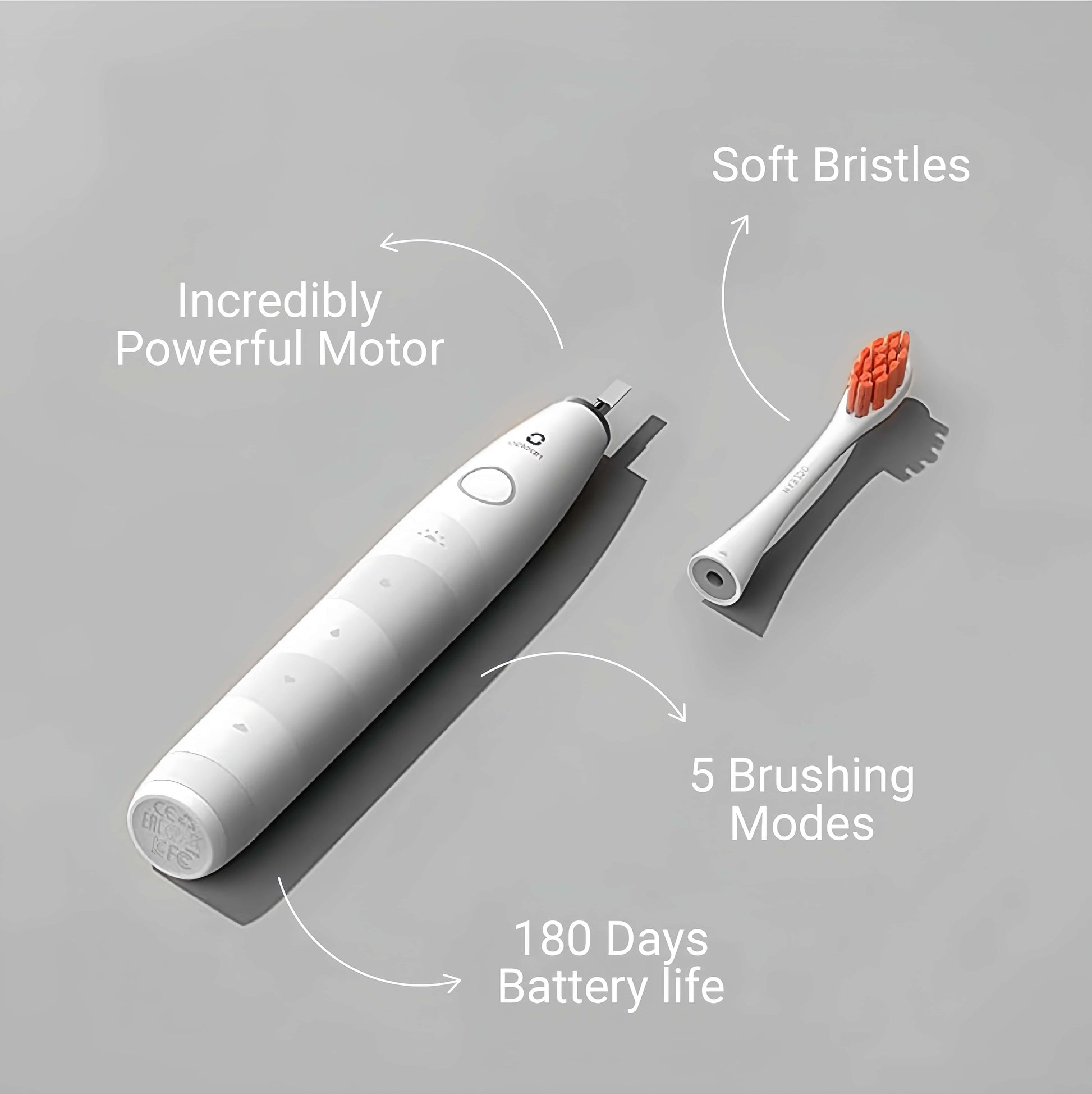Orateeth Flow Toothbrush Head Detail