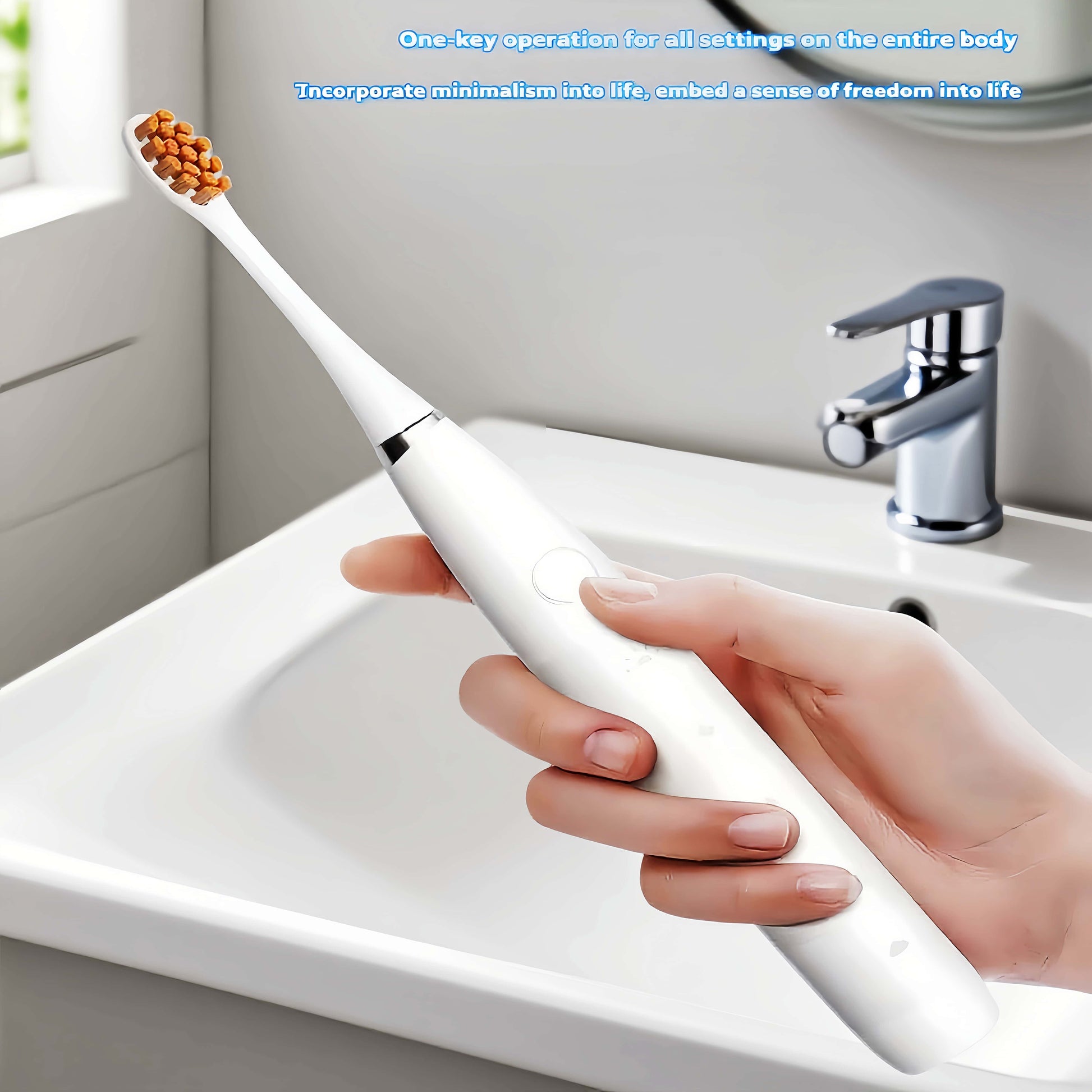Orateeth Flow Toothbrush in Sink Scene