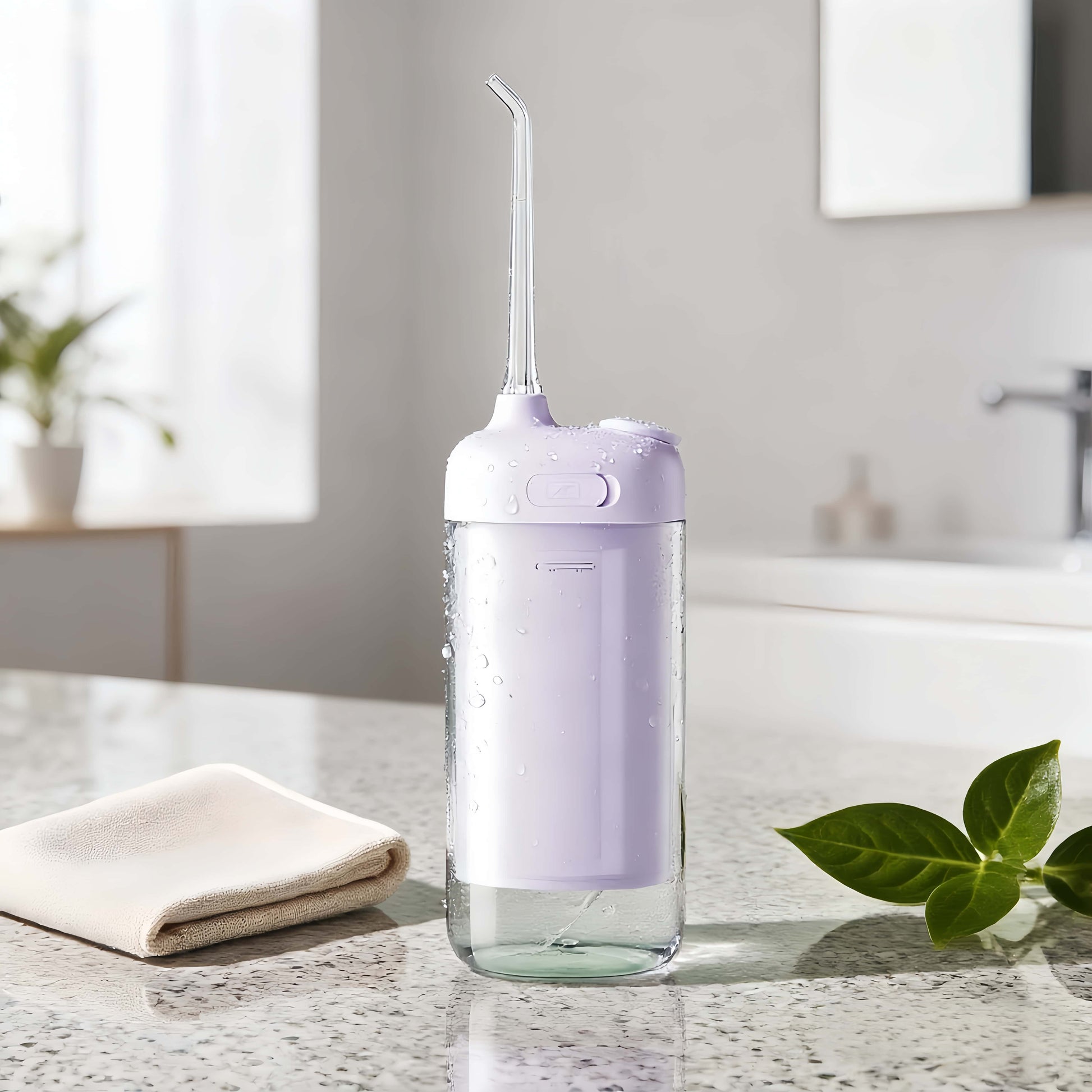 Orateeth Handy Water Flosser in Bathroom Scene