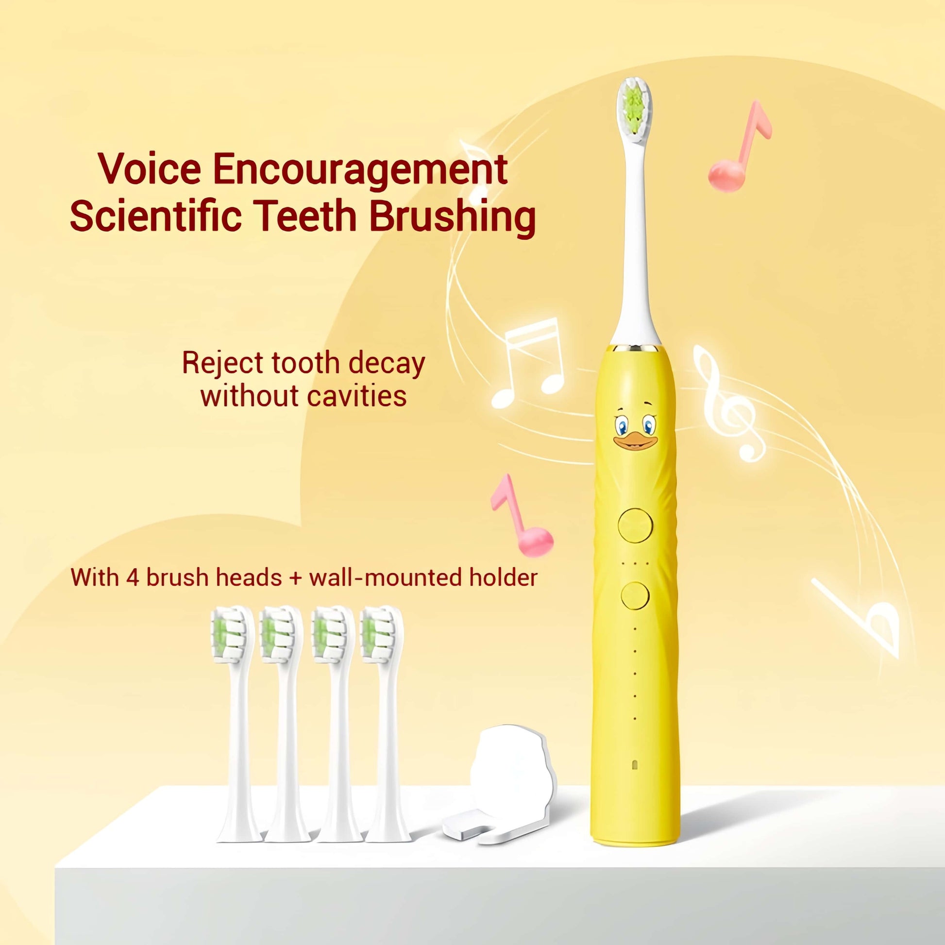 Orateeth AI Toothbrush Yellow Model Detail