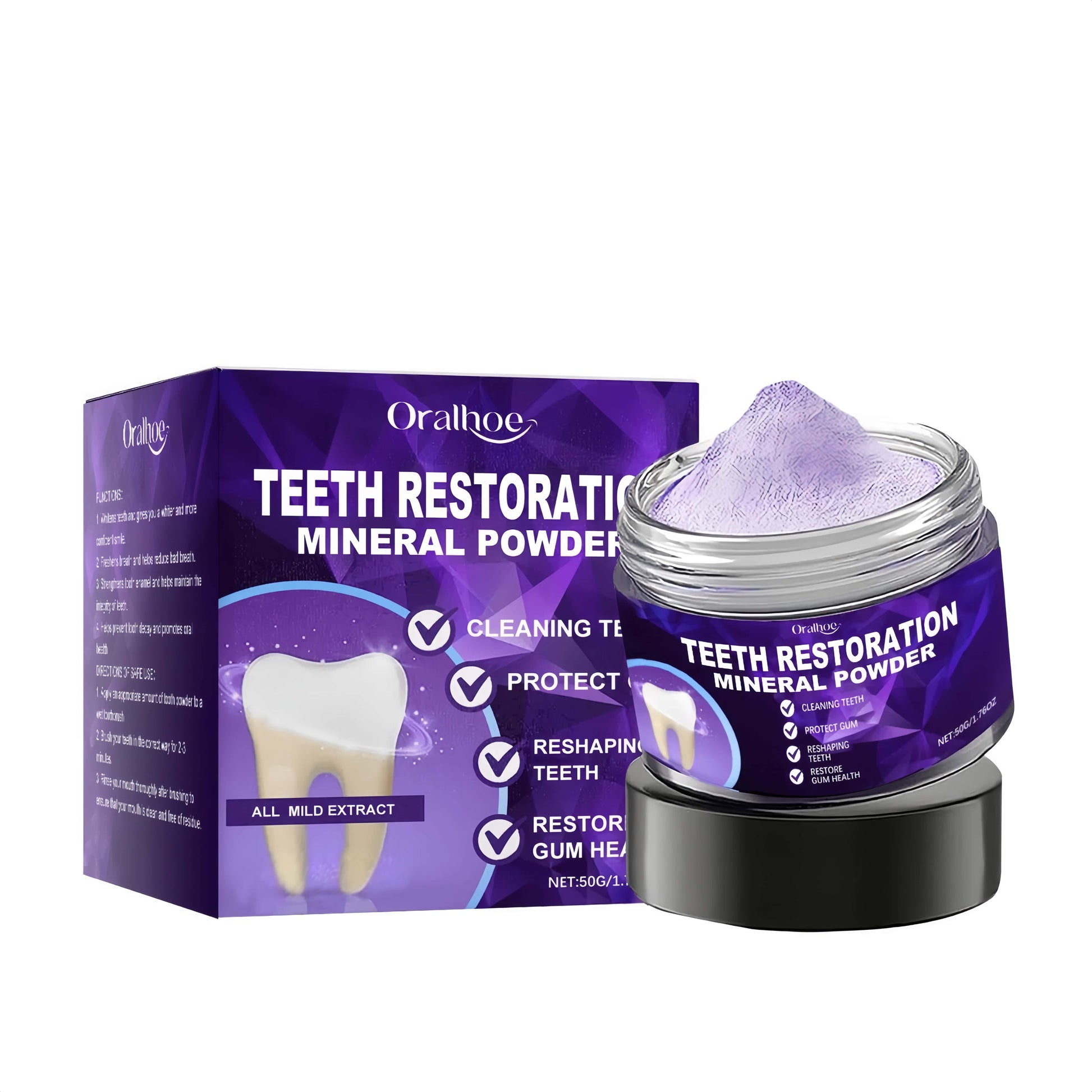 Orateeth Purple Teeth Whitening Powder Product
