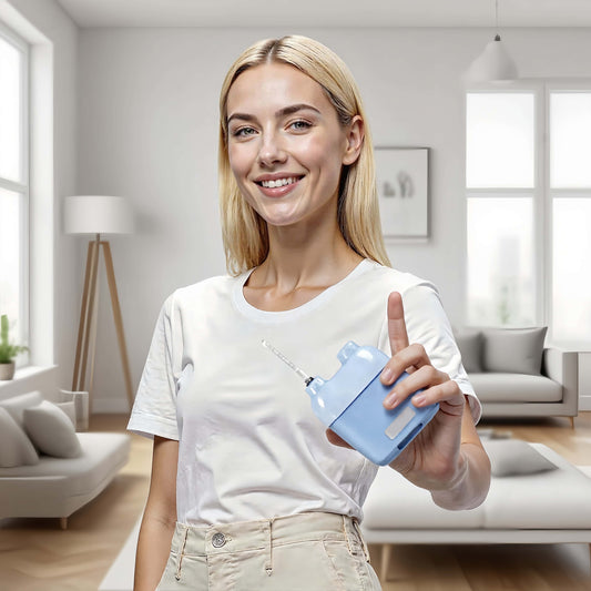 Orateeth User Holding Mini Flosser