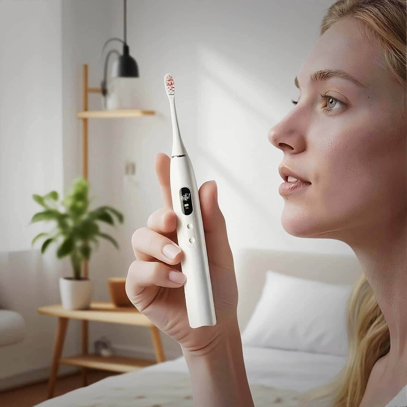 Woman Holding Orateeth Toothbrush