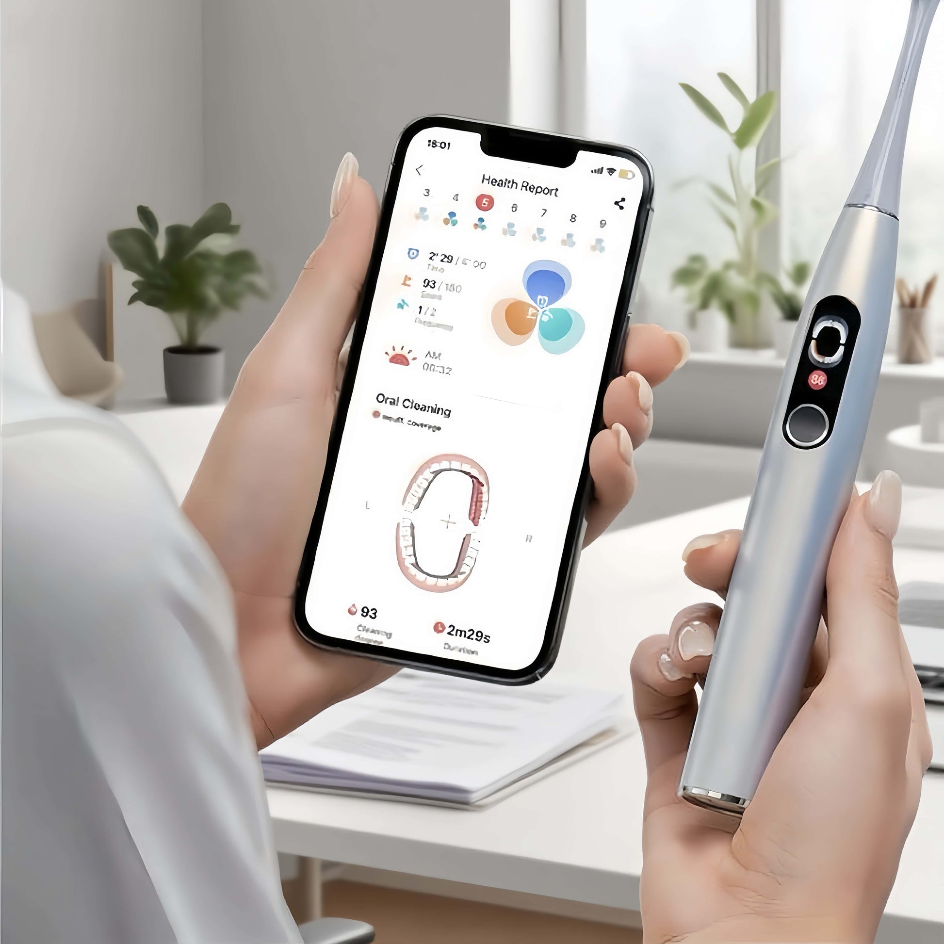 Orateeth X Pro Toothbrush Connected to Phone App
