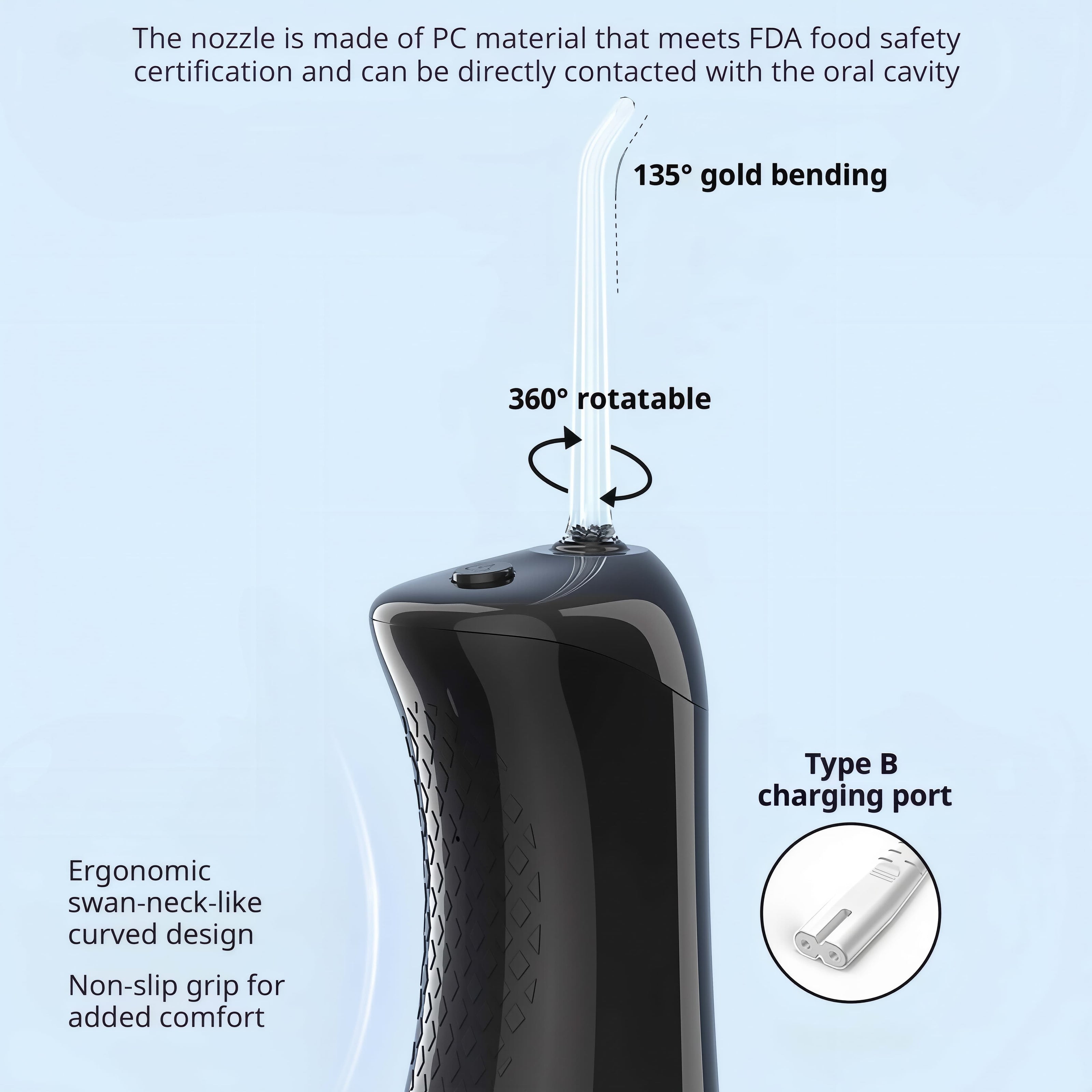 Orateeth Cordless Water Flosser – Dentist-Grade, 400ml Tank