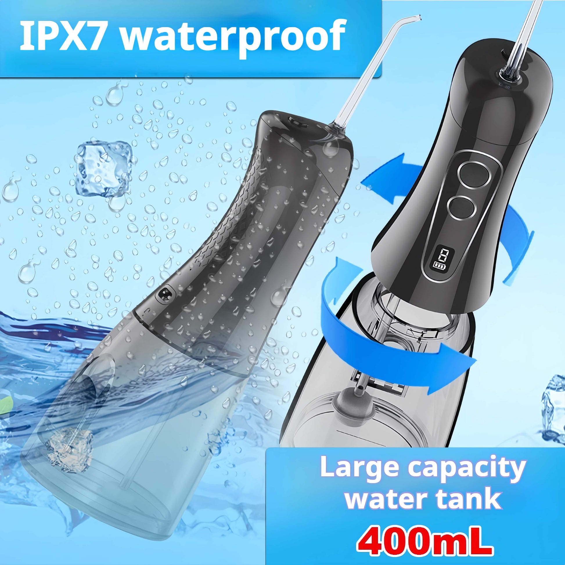 Orateeth Cordless Water Flosser – Dentist-Grade, 400ml Tank