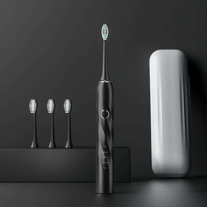 Orateeth black toothbrush set with case