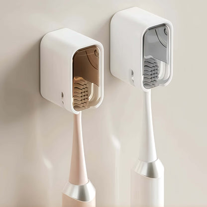 Orateeth Wall-Mounted Toothbrush Holder – Dust-Proof Cover (2-Pack)