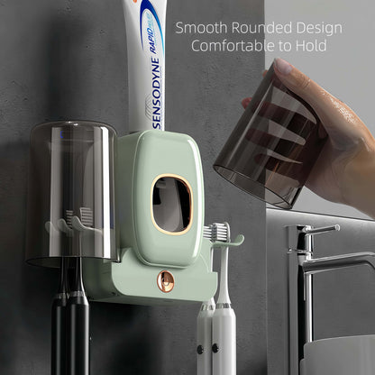 Orateeth UV Toothbrush Holder with Toothpaste Dispenser – 4-Slot Family Organizer