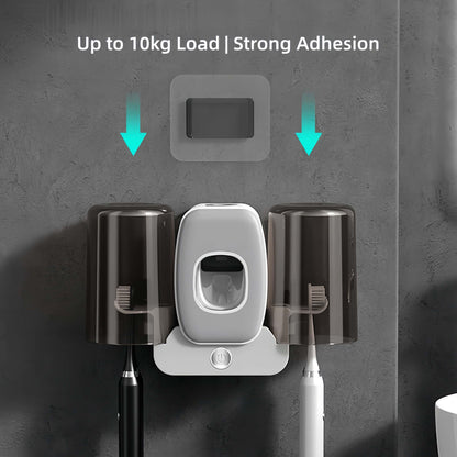 Orateeth UV Toothbrush Holder with Toothpaste Dispenser – 4-Slot Family Organizer