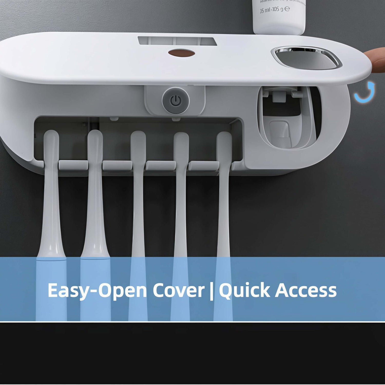 Orateeth UV Toothbrush Holder with Toothpaste Dispenser – 60-Day Battery Life
