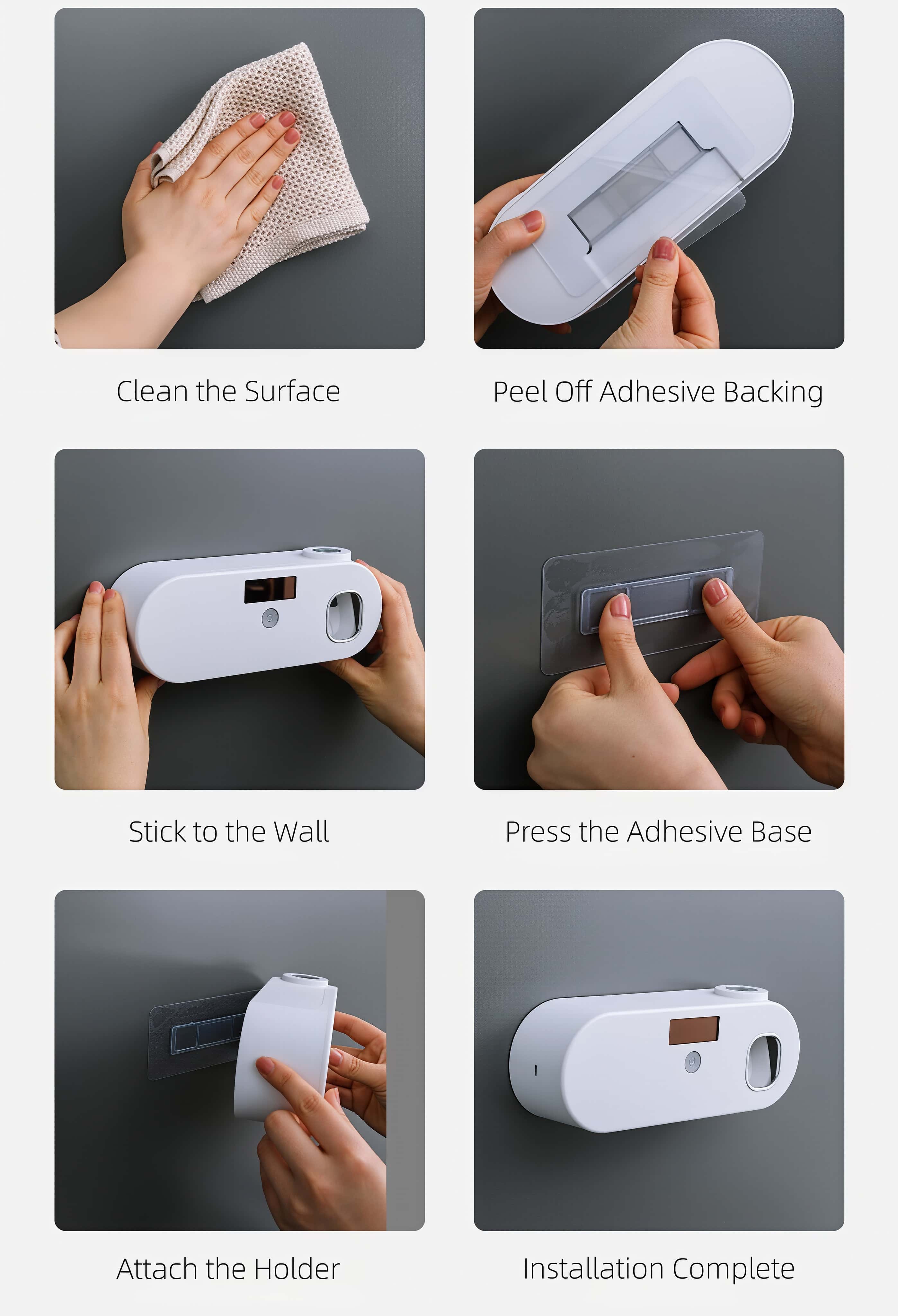 Orateeth UV Toothbrush Holder with Toothpaste Dispenser – 60-Day Battery Life