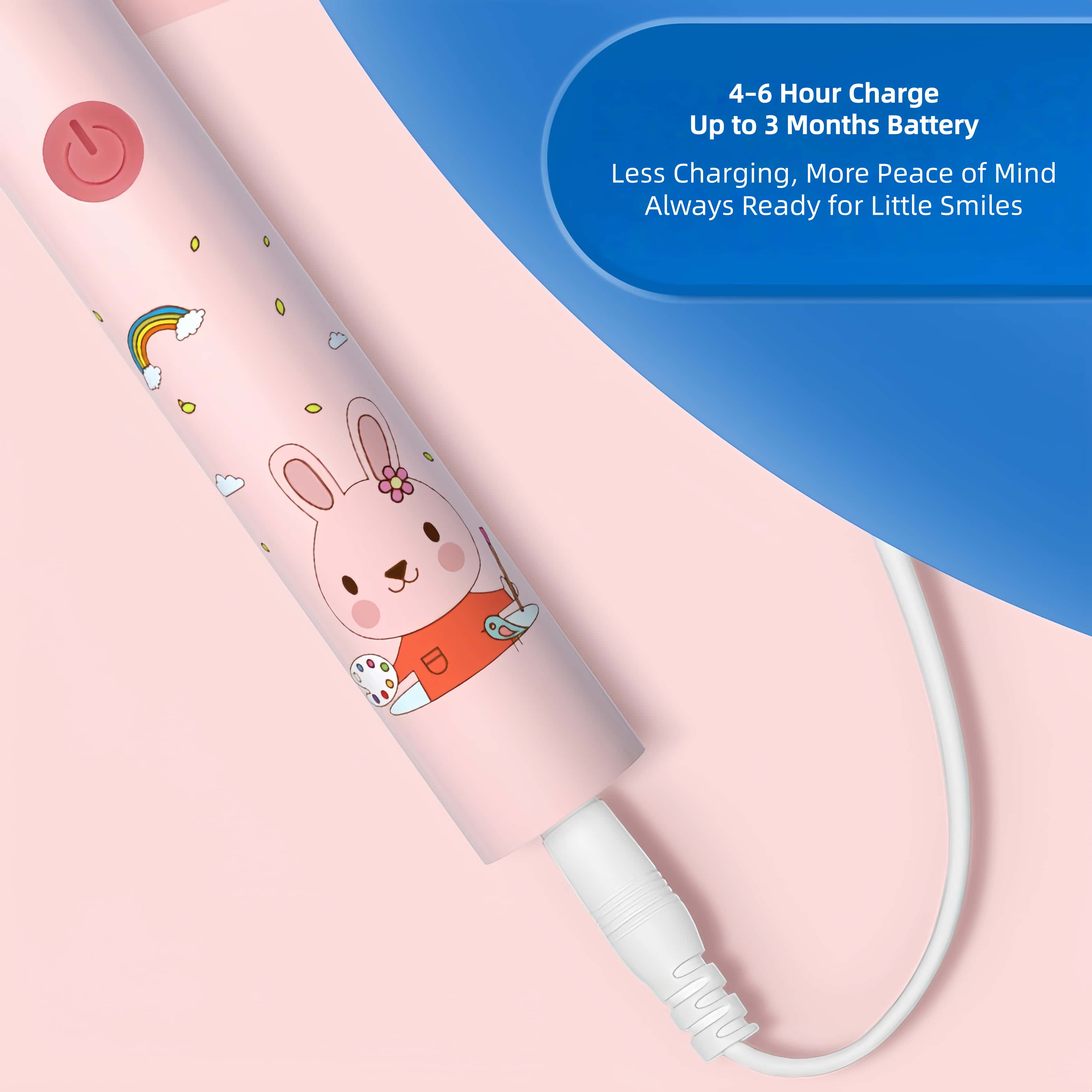 Orateeth Kids Smart Sonic Electric Toothbrush – 90-Day Battery, Ages 3–12