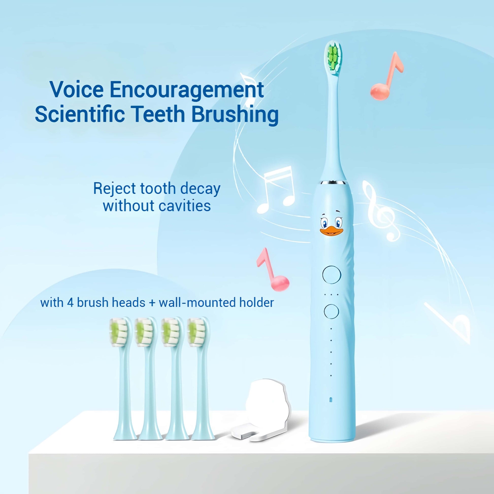 Orateeth Kids Voice-Guided Sonic Toothbrush – 30-Day Battery (Ages 3–12)