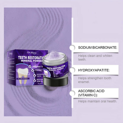 Orateeth Purple Whitening Powder Packaging