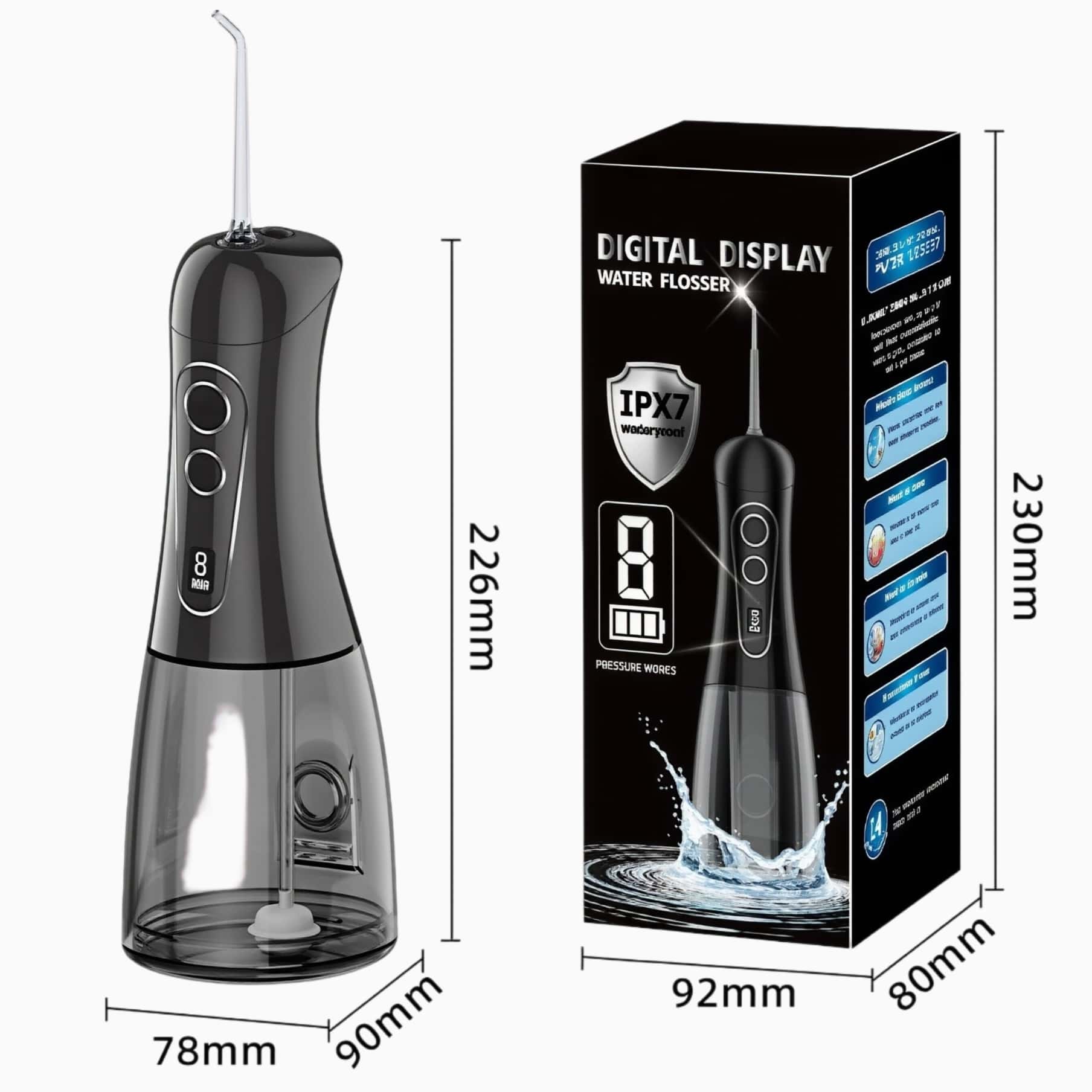 Orateeth Family Cordless Water Flosser – 400ml Extra-Large Tank