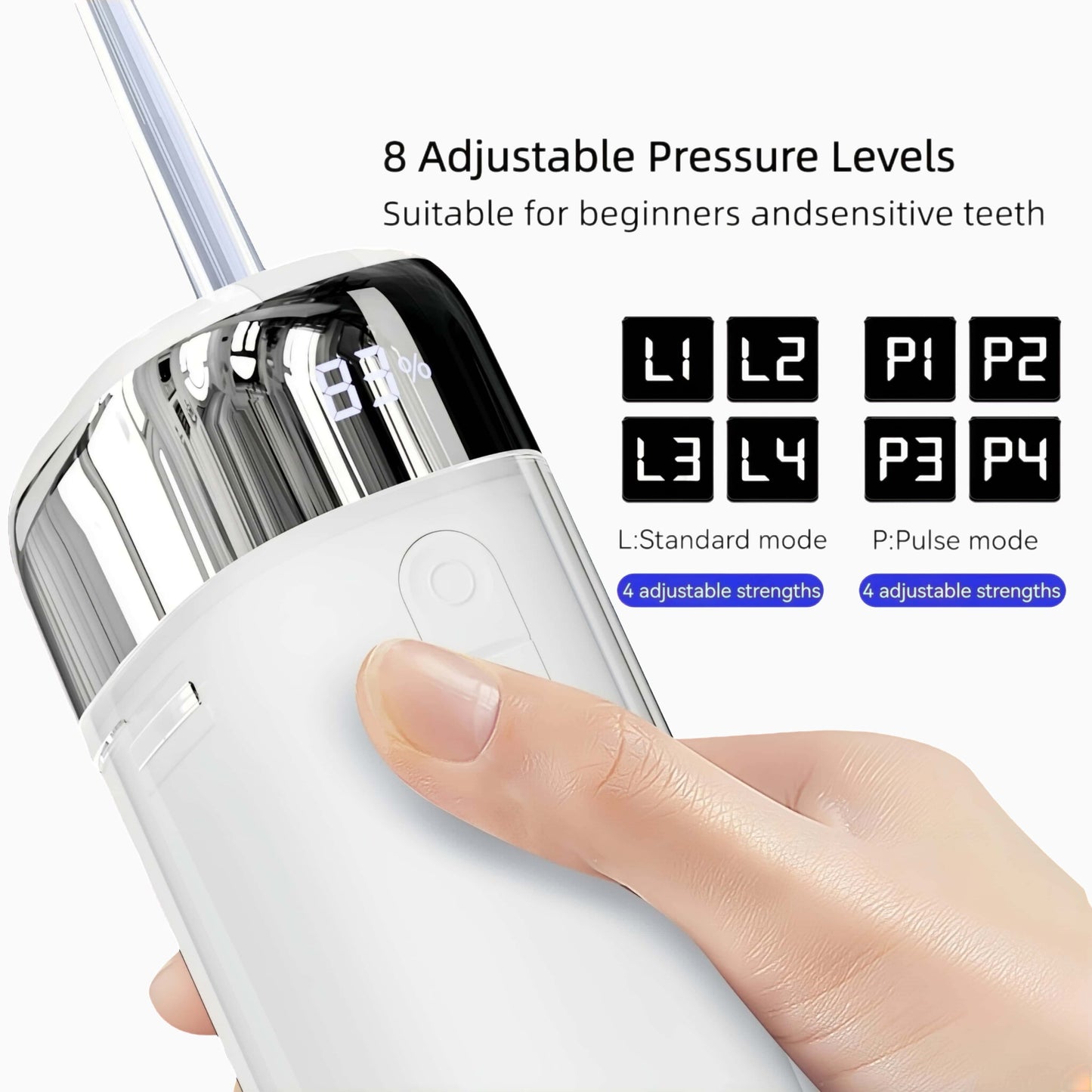 Orateeth Q5 Cordless Water Flosser – 200ml UV-C Sanitizing